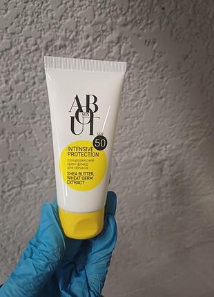 Спф 50 крем флюид 50мл about sun солнцезащита для лица