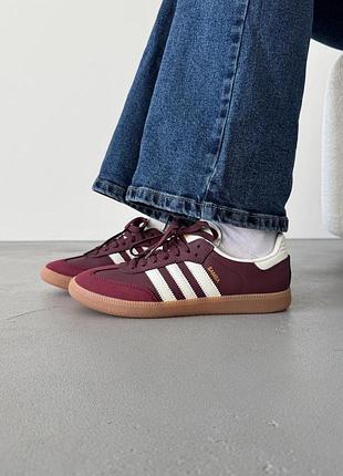 Кроссовки adidas samba bordo8 фото