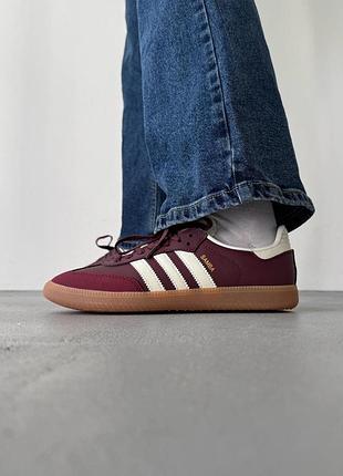 Кроссовки adidas samba bordo3 фото