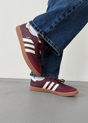 Кроссовки adidas samba bordo6 фото