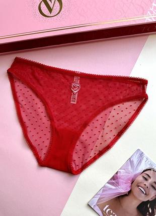 Трусики бикини сеточки с вышивкой victoria’s secret
