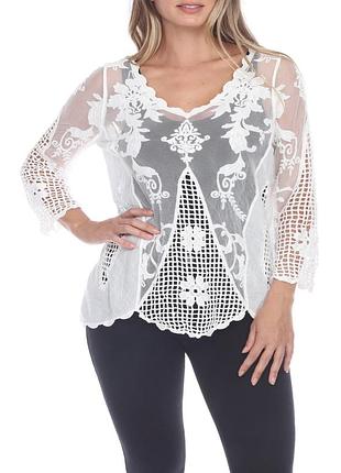 Прозора блуза гіпюр мережива