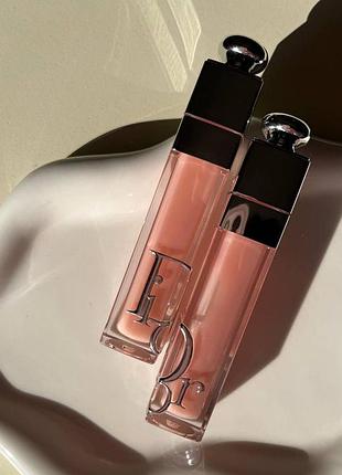 Блеск плампер для увеличения объема губ christian dior addict plumping lip gloss maximizer 001 pink