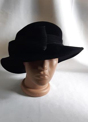 Шляпа женская фетровая с бантом