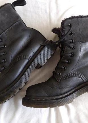 Зимові ботинки, нубук і замша, на вузьку ніжку, р.36, dr. martens