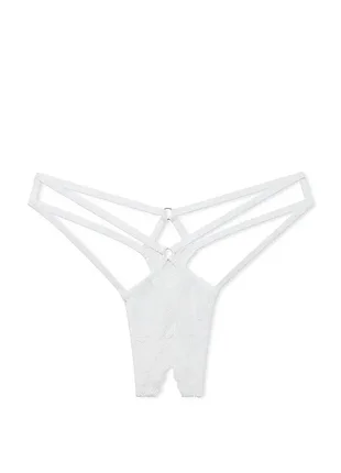 Трусики victoria's secret lace strappy crotchless cheeky panty