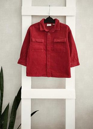 Вельветовая рубашка на 18-24мес