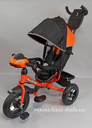 Триколісний дитячий велосипед best trike з батьківською ручкою.