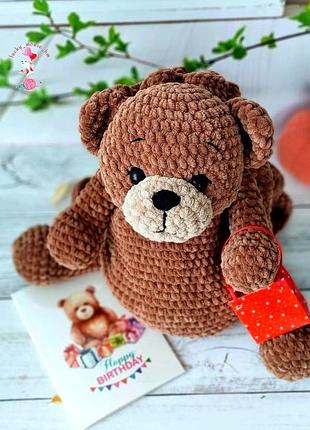 Рюкзаки плюшевые, детские рюкзаки, рюкзаки зверята, котик рюкзак, зайка рюкзак, мишка, вязаные рюкзаки4 фото