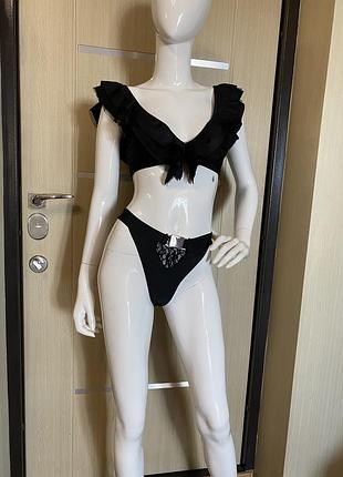 Купальник роздільний топ труси плавки бразиліано висока посадка