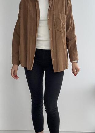 Сорочка zara оверсайз вельветова