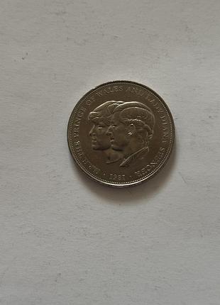 Великобритания крона 1981 unc чарльз и диана