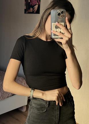 Черный топ zara