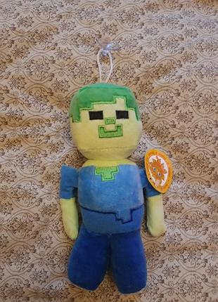 Мягкая игрушка майнкрафт зомби 23 см
