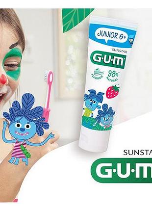 Зубна паста-гель gum junior для дітей від 6 років 50 мл