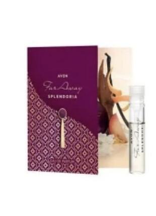 Пробник парфюмерная вода avon far away splendoria для нее 0.6 мл, на открытке