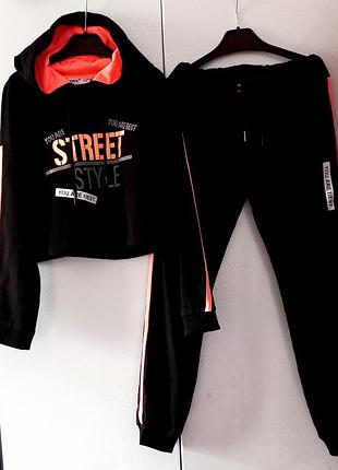 Спортивный костюм wanex "street style" для девочки туречкова р.134 на 8- 9 р худи с брюками