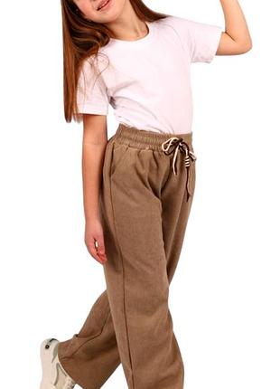 Брюки на девочку микровельвет