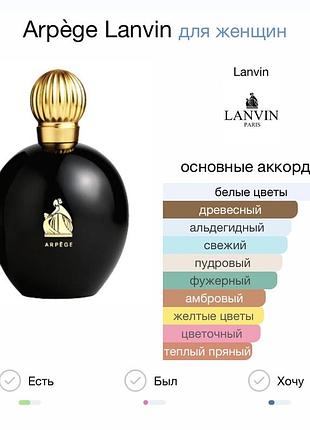 Lanvin arpege pour femme відливант оригінал