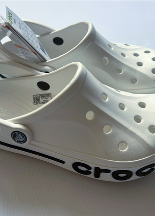 Шлепанцы сабо crocs bayaband white