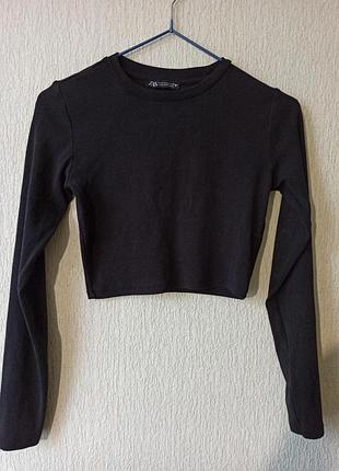 Кроп топ , топ з довгим рукавом, топ у рубчик, топ, лонгслів, кофта, реглан