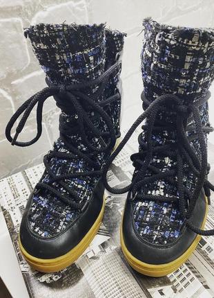 Черевики на зиму осінь на прихованому підйомі в стилі chanel isabel marant