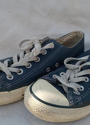 Converse кожаные винтажные синие