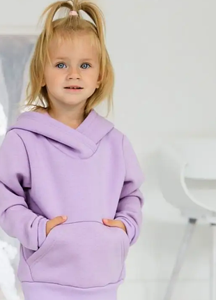 Теплый спортивный костюм оверсайз с начесом, спортивный костюм для дома на 7-8 лет