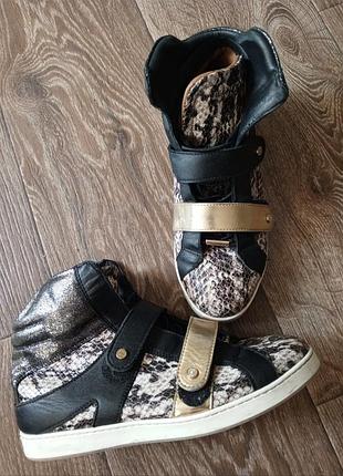 Кожаные кеды jimmy choo