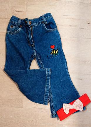 Детские джинсы клеш для девочек 9
