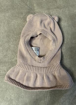 Зимова шапка-шлем, капор h&m 1-2 років