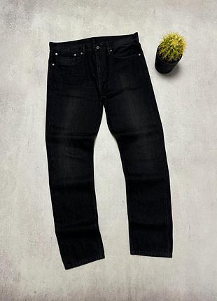 Джинси чоловічі прямі чорні levis w34 l32 оригінал