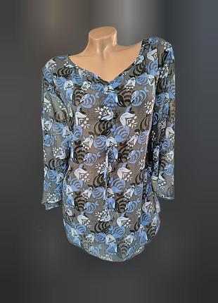 Шифоновая женская блузка с завязками