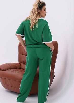 Женский трикотажный прогулочный костюм двойка батал