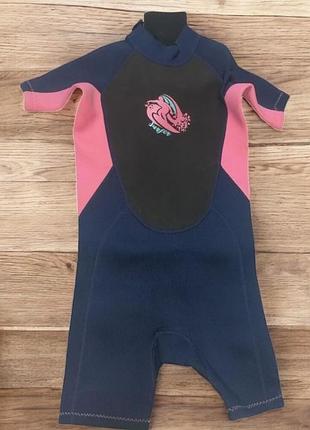 Гидрокостюм неопреновый костюм для плавания 3мм. 7-8 лет
