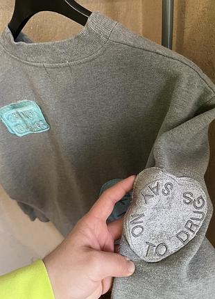 Жіночий світшот acne studios grey beta say no to drugs3 фото