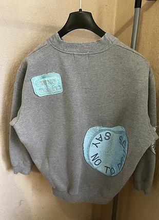 Жіночий світшот acne studios grey beta say no to drugs2 фото