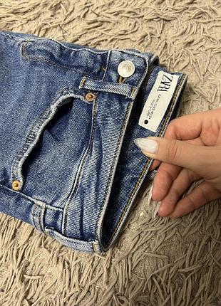 Джинси сині щільні джинси скіні zara