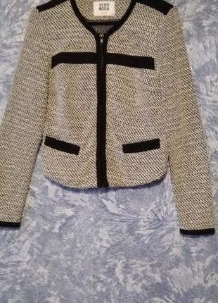 Зимняя женская кофта оверсайз кроп болеро жакет пиджак кардиган жилетка vero moda1 фото