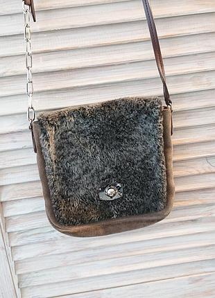 Оригінальна замшева сумка крос-боді furla