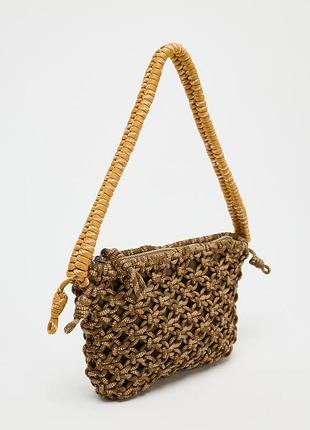 Сумка на плече з мотузками zara