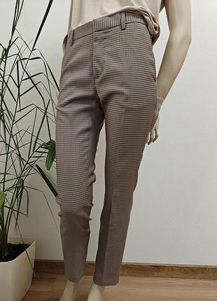 Брюки принт гусяча лапка