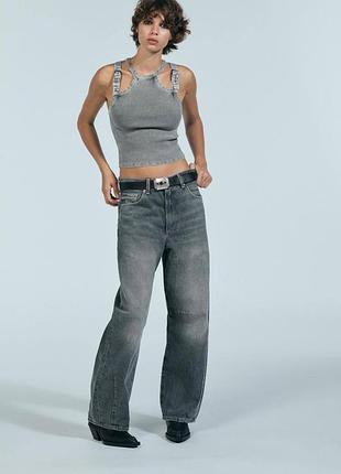 Джинсы baggy balloon mid-rise, средняя посадка, широкие джинсы2 фото
