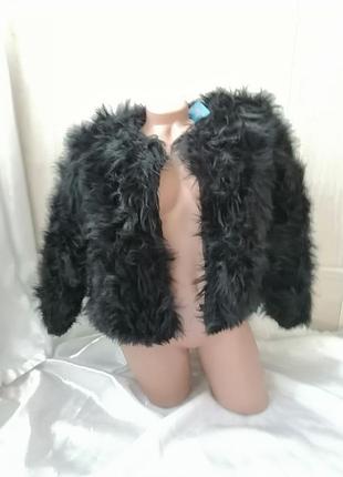 Меховой кардиган накидка мех плюш тедди без застежек болеро