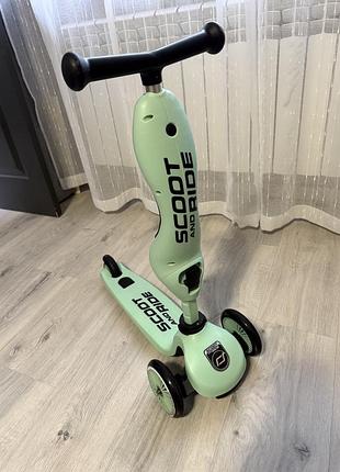 Самокат беговел scoot and ride highwaykick kiwi 1-5 лет
