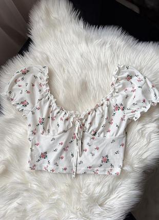 Топ, футболка в рубчик shein