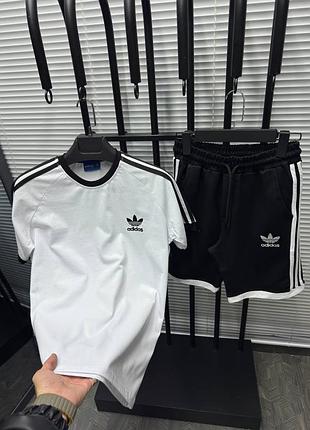 Новинка мужской летний костюм adidas шорты футболка