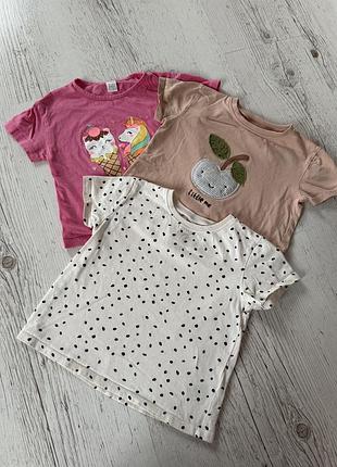 Комплект з 3х футболок на дівчинку 3-4 роки