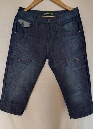 Джинсовые мужские шорты с карманами карго. бренд no fear. размер м