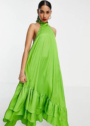 Шикарное атоасное макси платье оверсайз